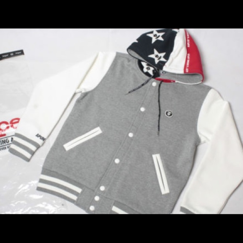 A bathing ape AAPE Varsity US Flag Hoodie Jacket
